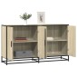 vidaXL Sideboard Sonoma Oak 134x35x76 cm Κατασκευασμένο ξύλο
