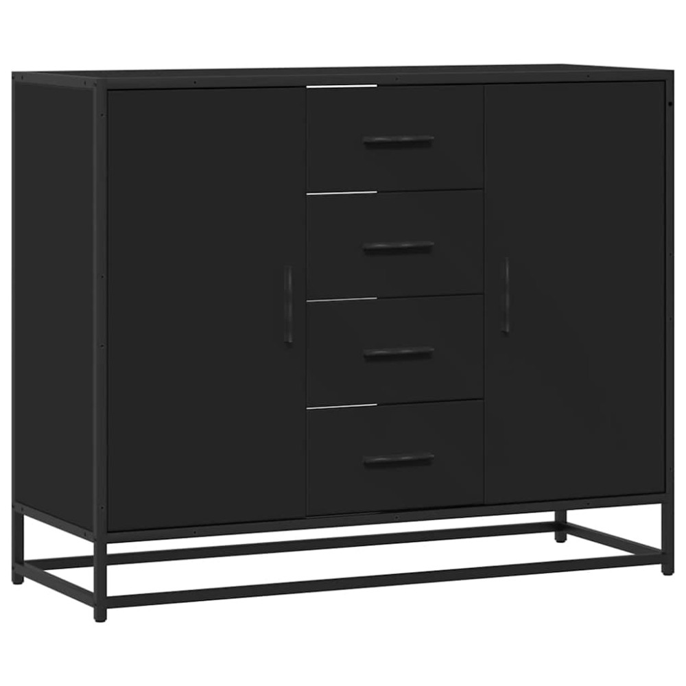 vidaXL Μπουφές Μαύρος 92x35x76 εκ. από Επεξεργασμένο Ξύλο
