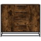 vidaXL Sideboard Καπνιστή δρυς 92x35x76 cm Κατασκευασμένο ξύλο