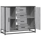 vidaXL Sideboard Γκρι Sonoma 92x35x76 cm Ξύλινο μηχανουργικό ξύλο
