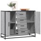 vidaXL Sideboard Γκρι Sonoma 92x35x76 cm Ξύλινο μηχανουργικό ξύλο