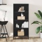Βιβλιοθήκη vidaXL Μαύρο 60x35x139 cm Ξύλινη κατασκευή