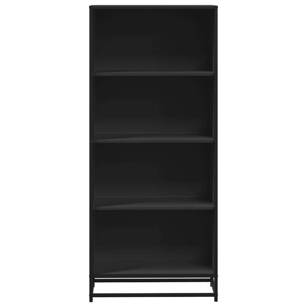 Βιβλιοθήκη vidaXL Μαύρο 60x35x139 cm Ξύλινη κατασκευή