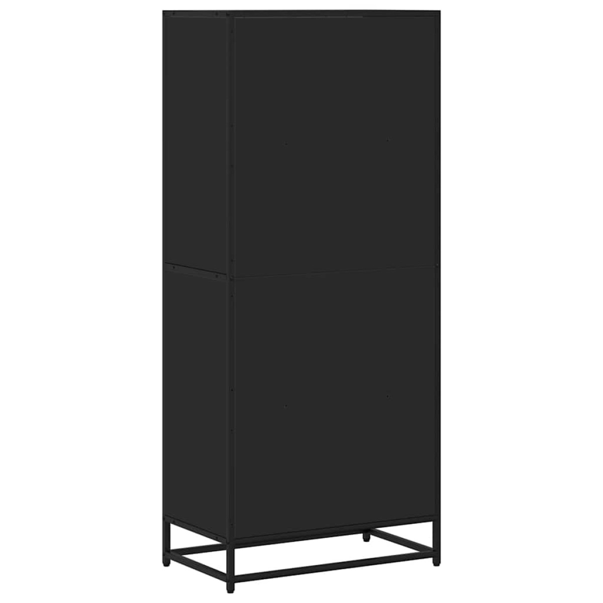 Βιβλιοθήκη vidaXL Μαύρο 60x35x139 cm Ξύλινη κατασκευή