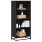 Βιβλιοθήκη vidaXL Μαύρο 60x35x139 cm Ξύλινη κατασκευή