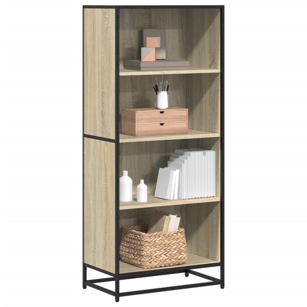 vidaXL Βιβλιοθήκη Sonoma Oak 60x35x139 cm Ξύλινη κατασκευή