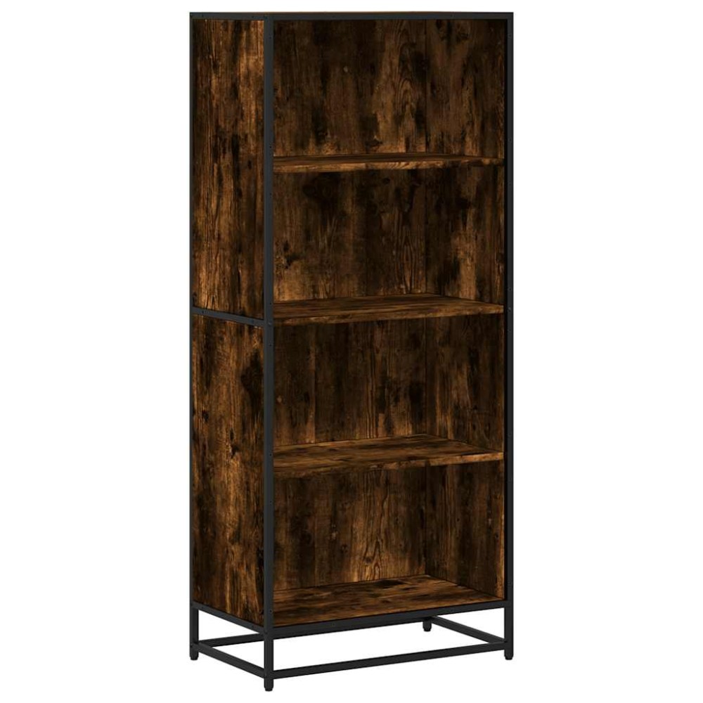 vidaXL Βιβλιοθήκη καπνιστή βελανιδιά 60x35x139 cm Ξύλινη κατασκευή