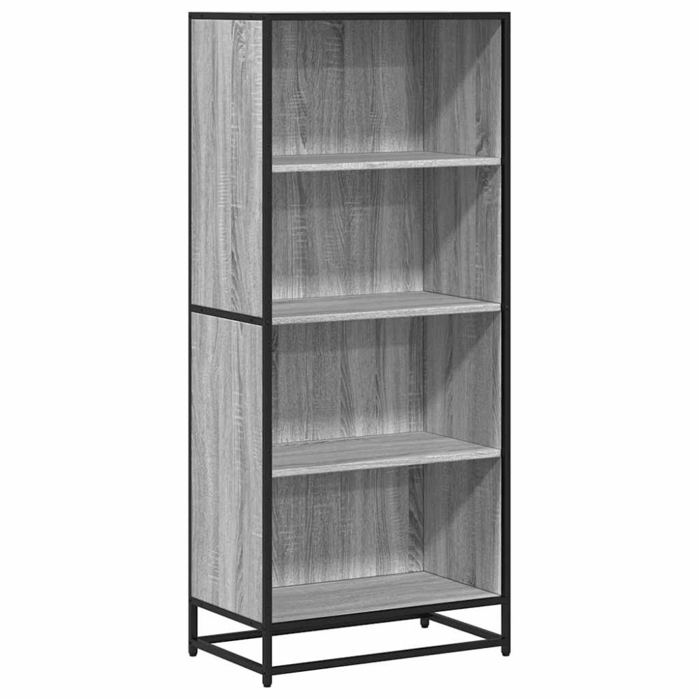 vidaXL Βιβλιοθήκη Γκρι Sonoma 60x35x139 cm Ξύλινη κατασκευή