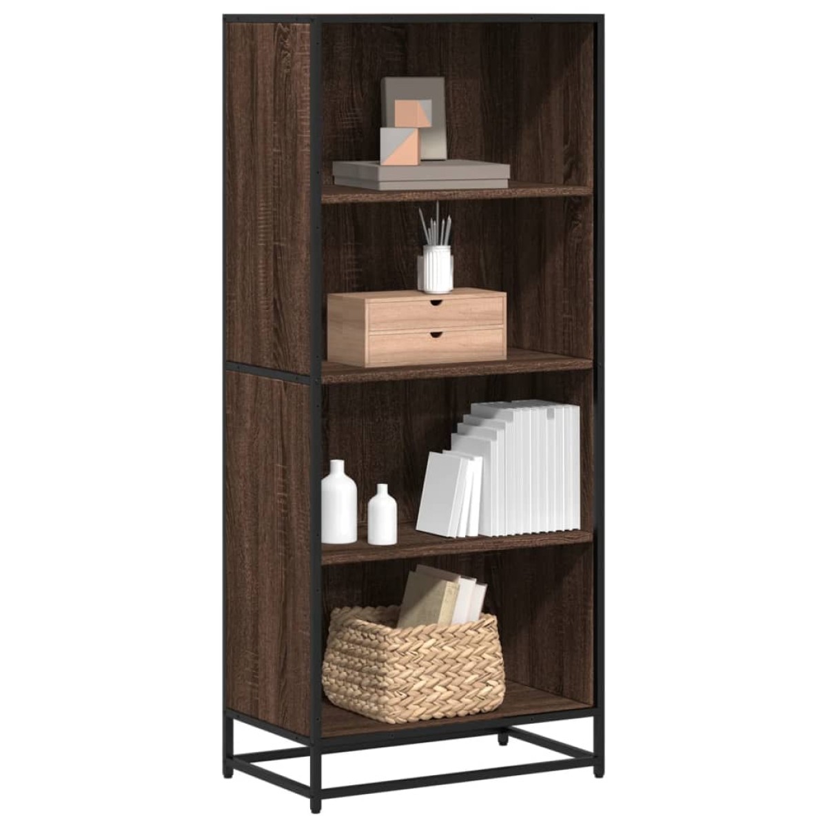 vidaXL Βιβλιοθήκη καφέ δρυς 60x35x139 cm Ξύλινη κατασκευή
