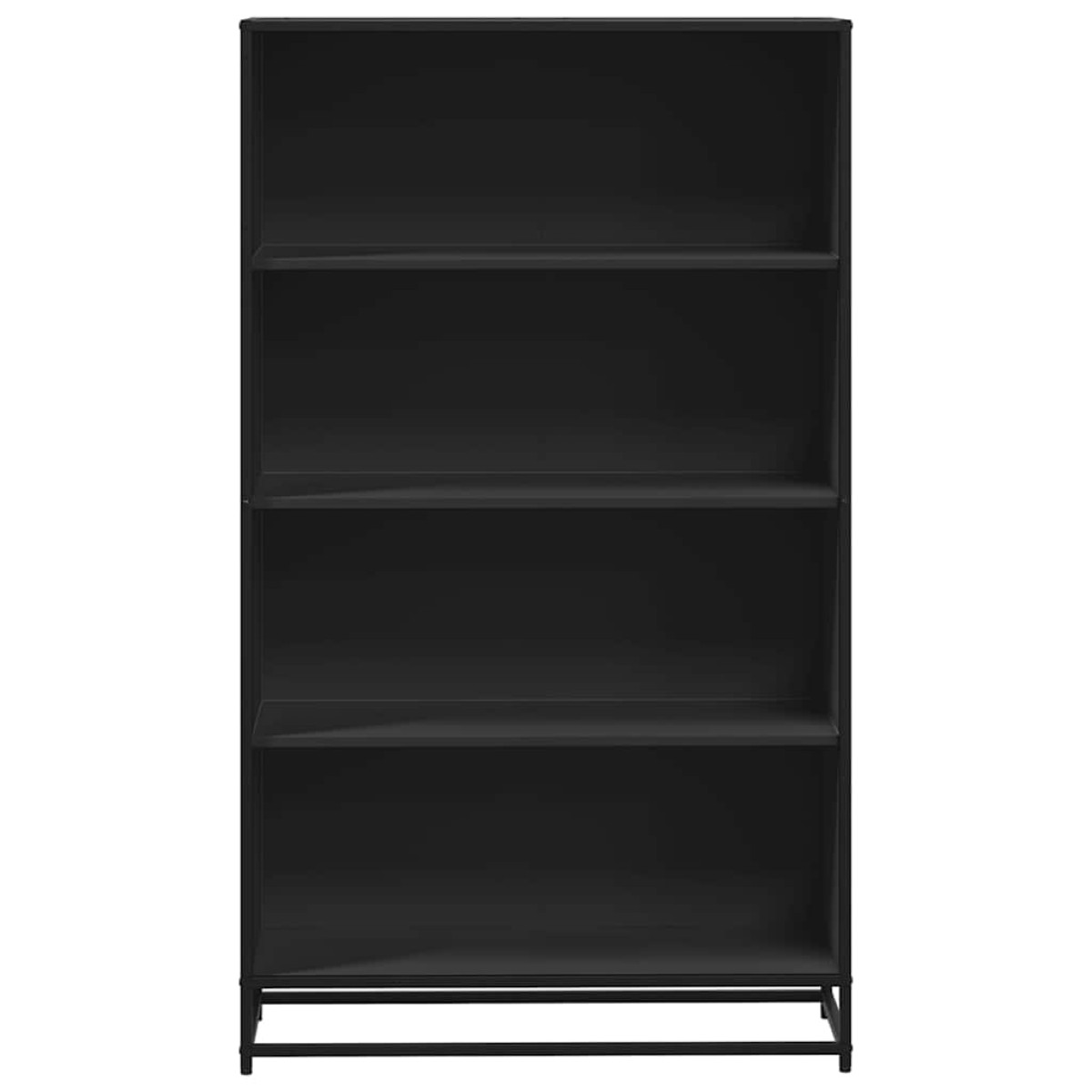 vidaXL Βιβλιοθήκη Μαύρο 80,5x35x139 cm Ξύλινη κατασκευή