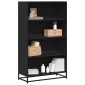 vidaXL Βιβλιοθήκη Μαύρο 80,5x35x139 cm Ξύλινη κατασκευή