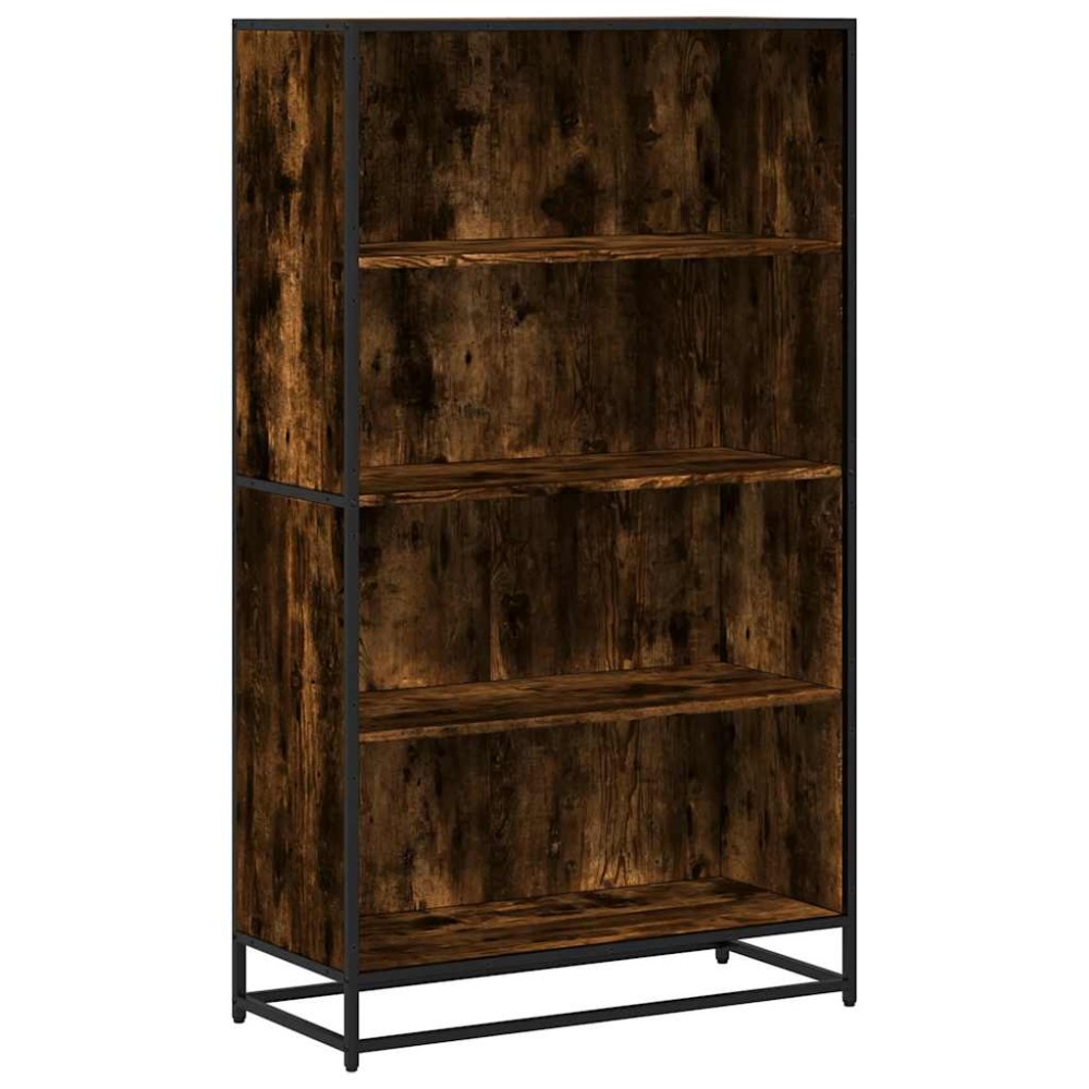 vidaXL Βιβλιοθήκη καπνιστή βελανιδιά 80,5x35x139 cm Ξύλινη κατασκευή