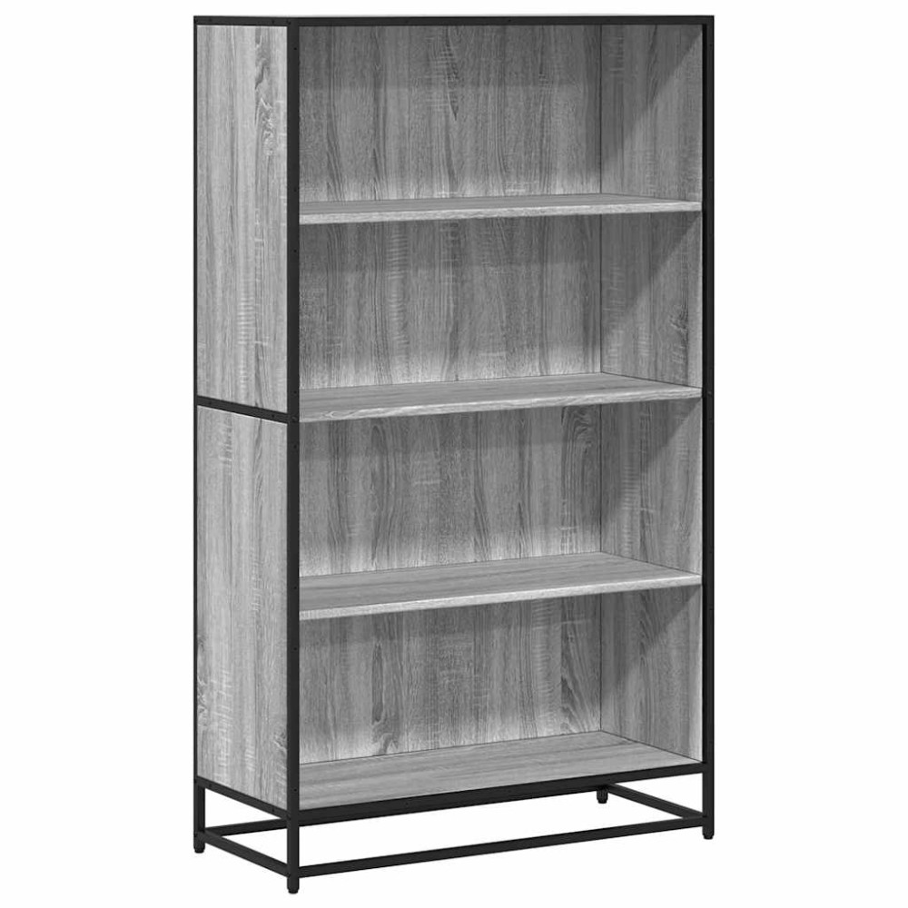 vidaXL Βιβλιοθήκη Γκρι Sonoma 80,5x35x139 cm Ξύλινη κατασκευή