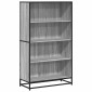 vidaXL Βιβλιοθήκη Γκρι Sonoma 80,5x35x139 cm Ξύλινη κατασκευή