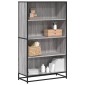 vidaXL Βιβλιοθήκη Γκρι Sonoma 80,5x35x139 cm Ξύλινη κατασκευή