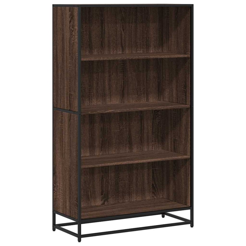 vidaXL Βιβλιοθήκη καφέ δρυς 80,5x35x139 cm Κατασκευασμένο ξύλο