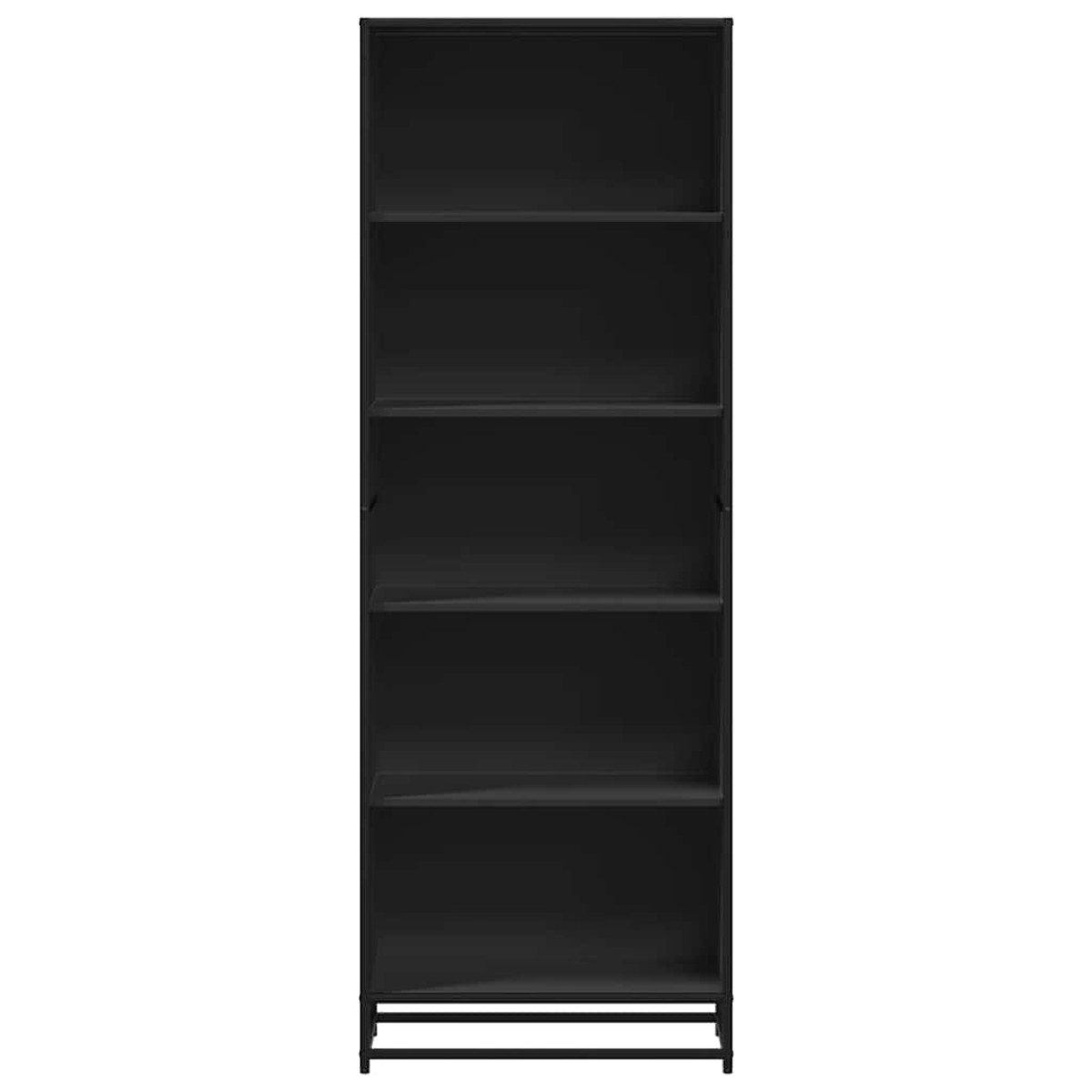Βιβλιοθήκη vidaXL Μαύρο 60x35x170,5 cm Ξύλινη κατασκευή
