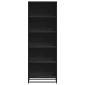 Βιβλιοθήκη vidaXL Μαύρο 60x35x170,5 cm Ξύλινη κατασκευή