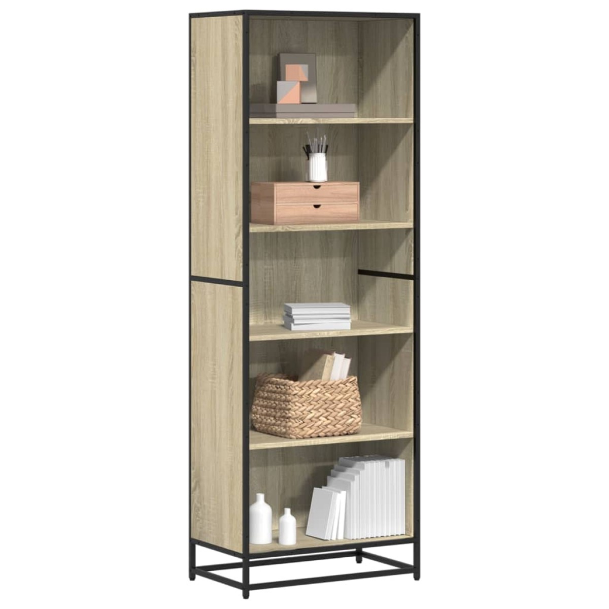 vidaXL Βιβλιοθήκη Sonoma Oak 60x35x170,5 cm Ξύλινη κατασκευή