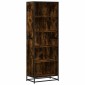 vidaXL Βιβλιοθήκη καπνιστή βελανιδιά 60x35x170,5 cm Ξύλινη κατασκευή