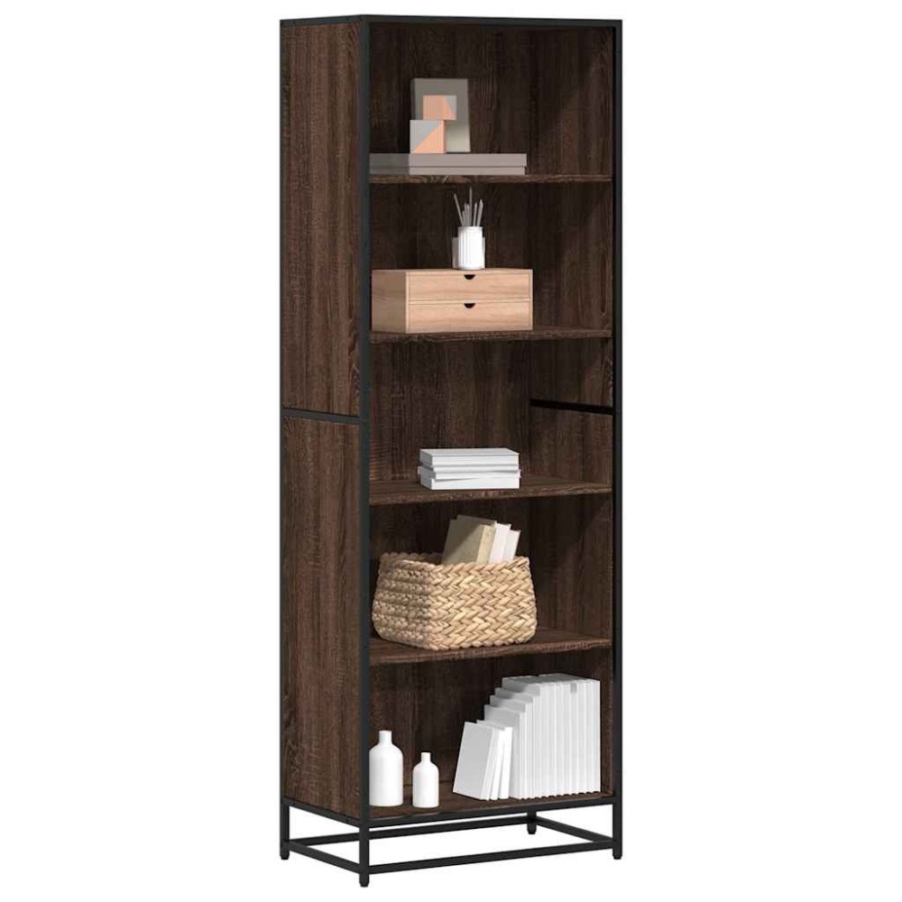 vidaXL Βιβλιοθήκη καφέ δρυς 60x35x170,5 cm Κατασκευασμένο ξύλο