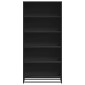 Βιβλιοθήκη vidaXL Μαύρο 80,5x35x170,5 cm Ξύλο μηχανικής κατασκευής