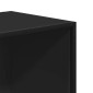 Βιβλιοθήκη vidaXL Μαύρο 80,5x35x170,5 cm Ξύλο μηχανικής κατασκευής