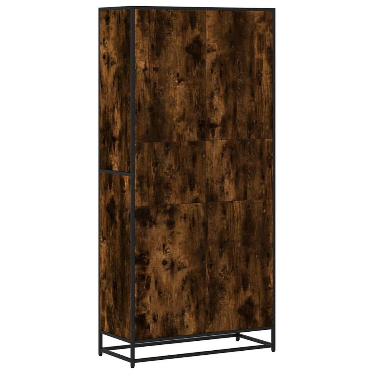 vidaXL Βιβλιοθήκη καπνιστή βελανιδιά 80,5x35x170,5 cm Ξύλινη κατασκευή