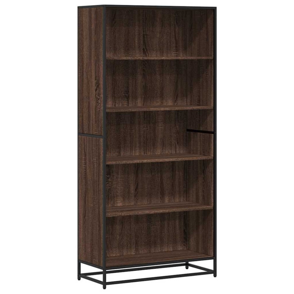 vidaXL Βιβλιοθήκη καφέ δρυς 80,5x35x170,5 cm Κατασκευασμένο ξύλο