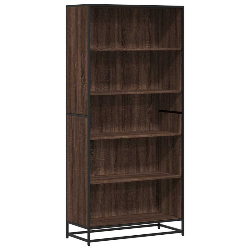 vidaXL Βιβλιοθήκη καφέ δρυς 80,5x35x170,5 cm Κατασκευασμένο ξύλο