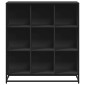 vidaXL Βιβλιοθήκη Μαύρη 97,5x33x107,5 εκ. Επεξεργασμένο Ξύλο & Μέταλλο