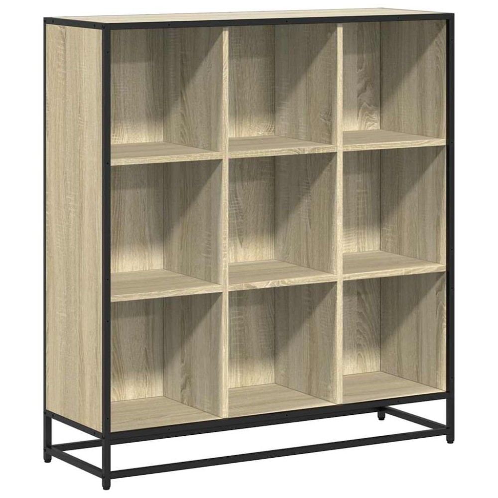 vidaXL Βιβλιοθήκη Sonoma Δρυς 97,5x33x107,5 εκ Επεξεργ. Ξύλο & Μέταλλο