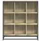 vidaXL Βιβλιοθήκη Sonoma Δρυς 97,5x33x107,5 εκ Επεξεργ. Ξύλο & Μέταλλο