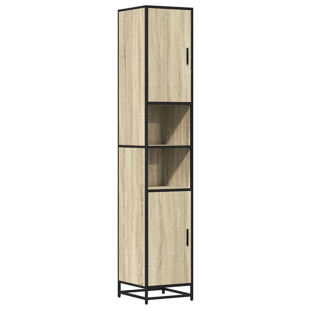 vidaXL Ντουλάπι μπάνιου Sonoma Oak 35x37,5x188,5 cm