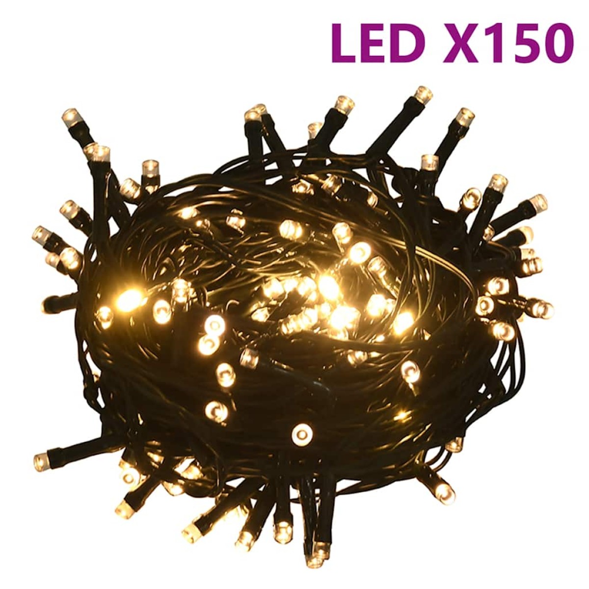 vidaXL Χριστουγεν. Μπάλες Σετ 61 τεμ με Κορυφή & 150 LED Ροζέ/Χρυσό