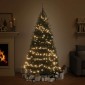 vidaXL Χριστουγεν. Μπάλες Σετ 120 τεμ με Κορυφή & 300 LED Λευκό/Γκρι