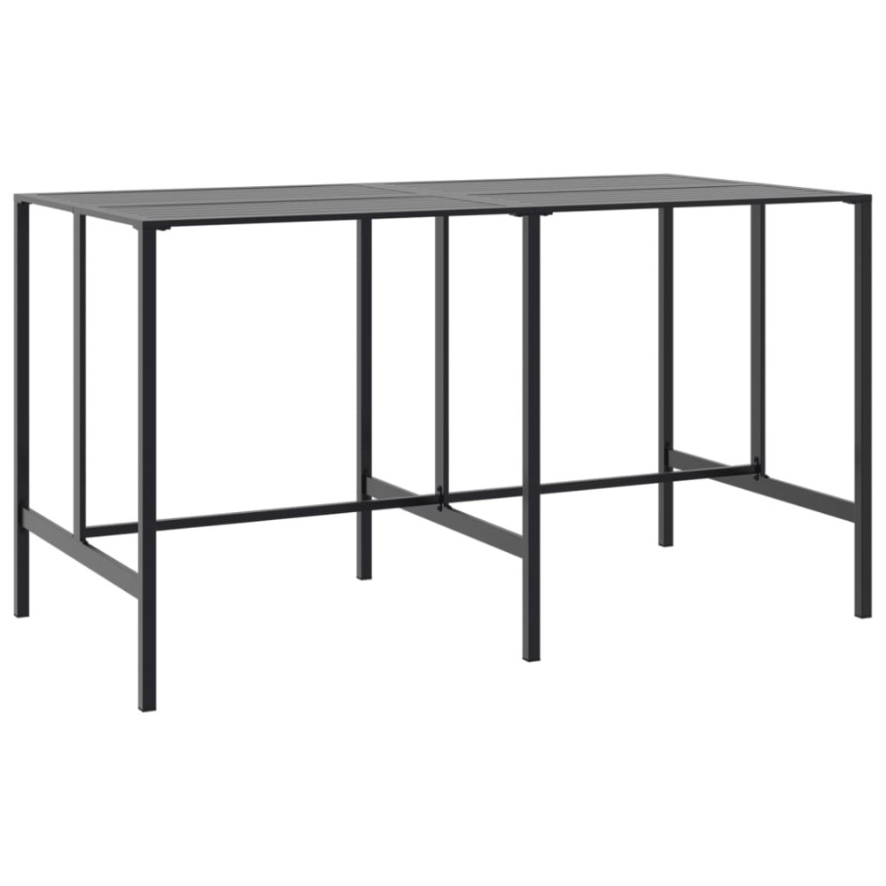 vidaXL Τραπέζι Μπαρ Μαύρο 200x100x110 εκ. Ατσάλι με Ηλ. Βαφή Πούδρας