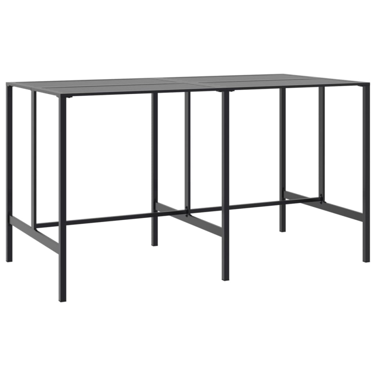 vidaXL Τραπέζι Μπαρ Μαύρο 200x100x110 εκ. Ατσάλι με Ηλ. Βαφή Πούδρας