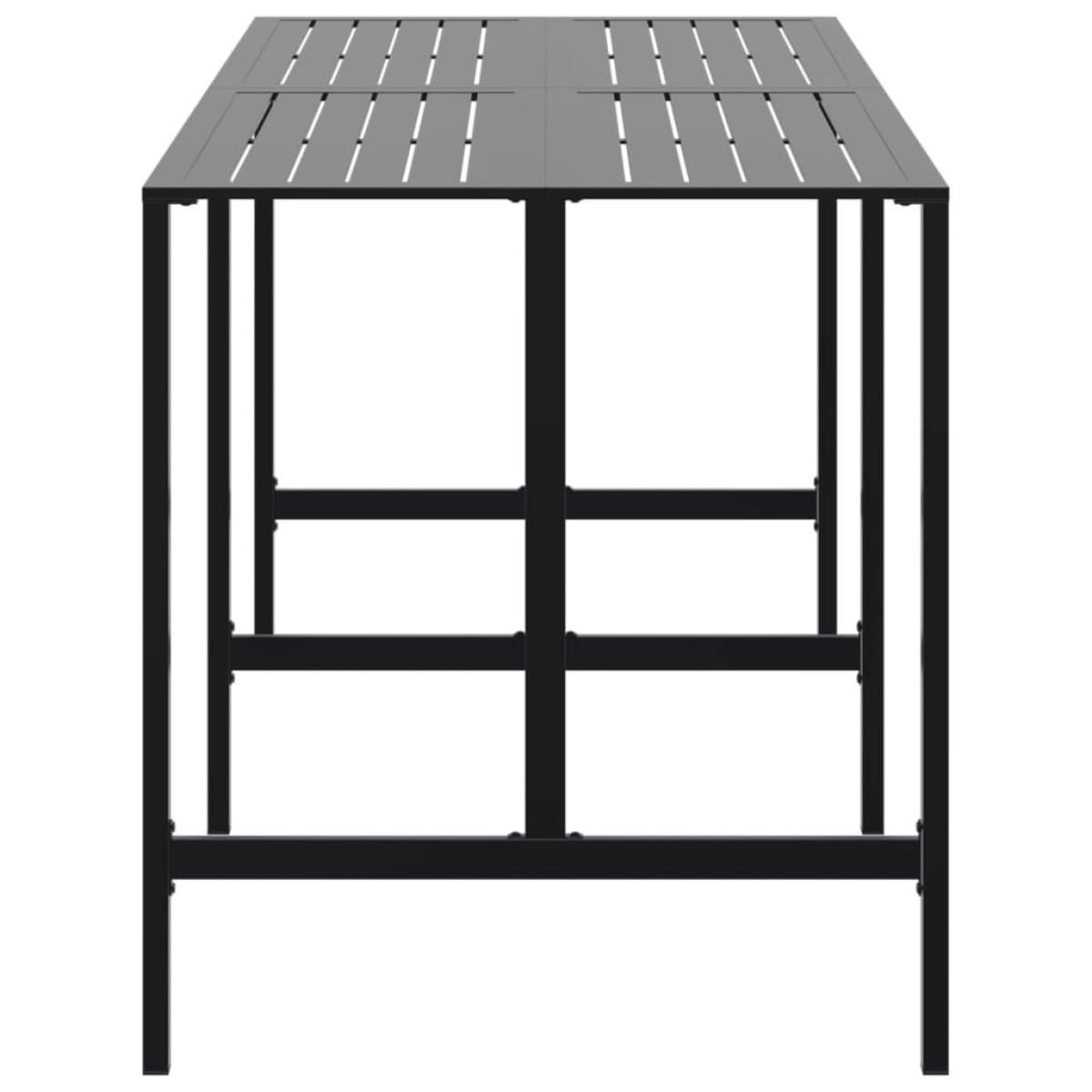 vidaXL Τραπέζι Μπαρ Μαύρο 200x100x110 εκ. Ατσάλι με Ηλ. Βαφή Πούδρας