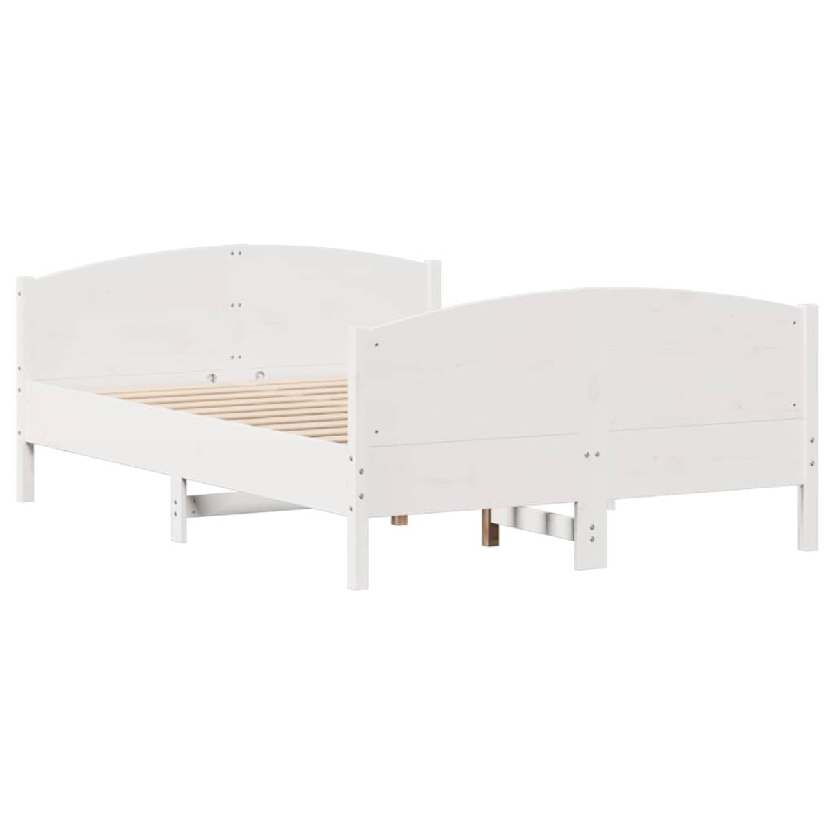 vidaXL Σκελετός Κρεβ. Χωρίς Στρώμα Λευκό 140x200 εκ Μασίφ Πεύκο