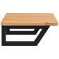 vidaXL Ράφι Νιπτήρα Τοίχου από Ατσάλι / Μασίφ Ξύλο Δρυός