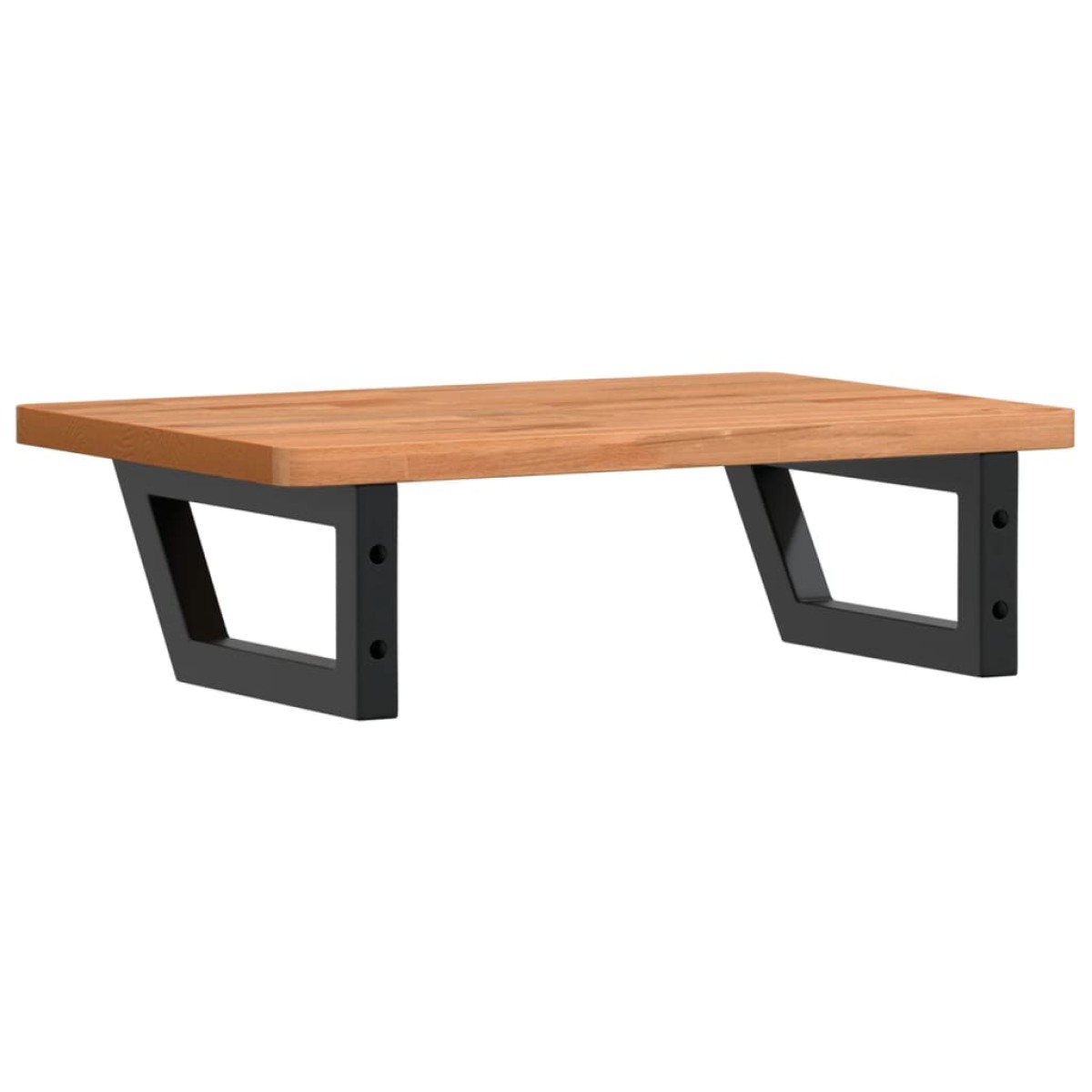 vidaXL Ράφι Νιπτήρα Τοίχου από Ατσάλι / Μασίφ Ξύλο Οξιάς