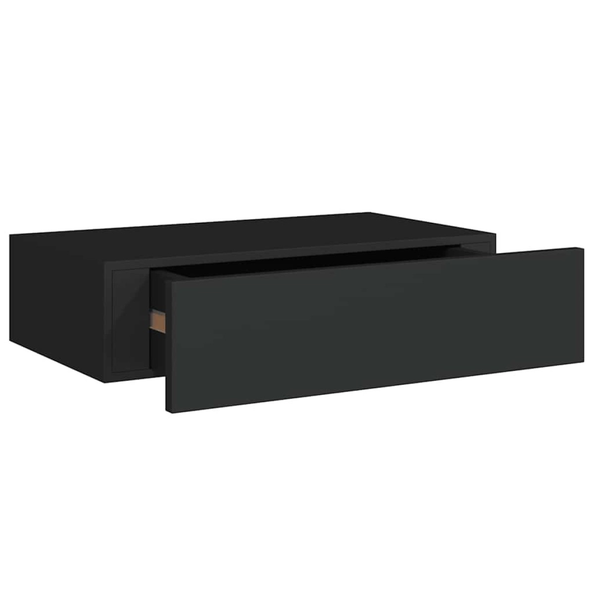 vidaXL Ράφι Επιτοίχιο με Συρτάρι Μαύρο 40 x 23,5 x 10 εκ. από MDF