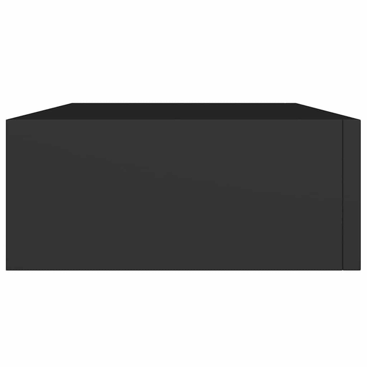 vidaXL Ράφι Επιτοίχιο με Συρτάρι Μαύρο 40 x 23,5 x 10 εκ. από MDF