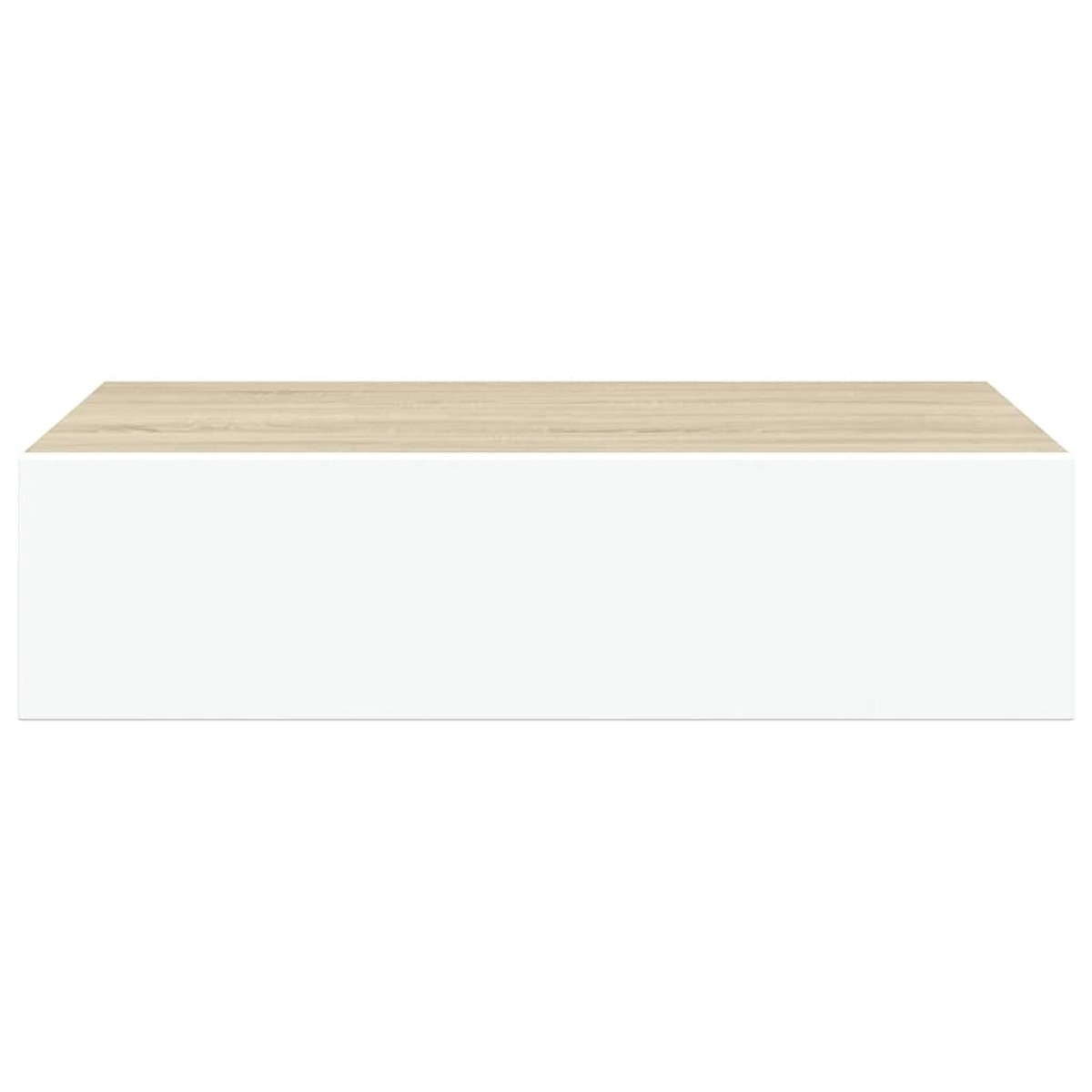 vidaXL Ράφι Επιτοίχιο με Συρτάρι Δρυς/Λευκό 40 x 23,5 x 10 εκ. από MDF
