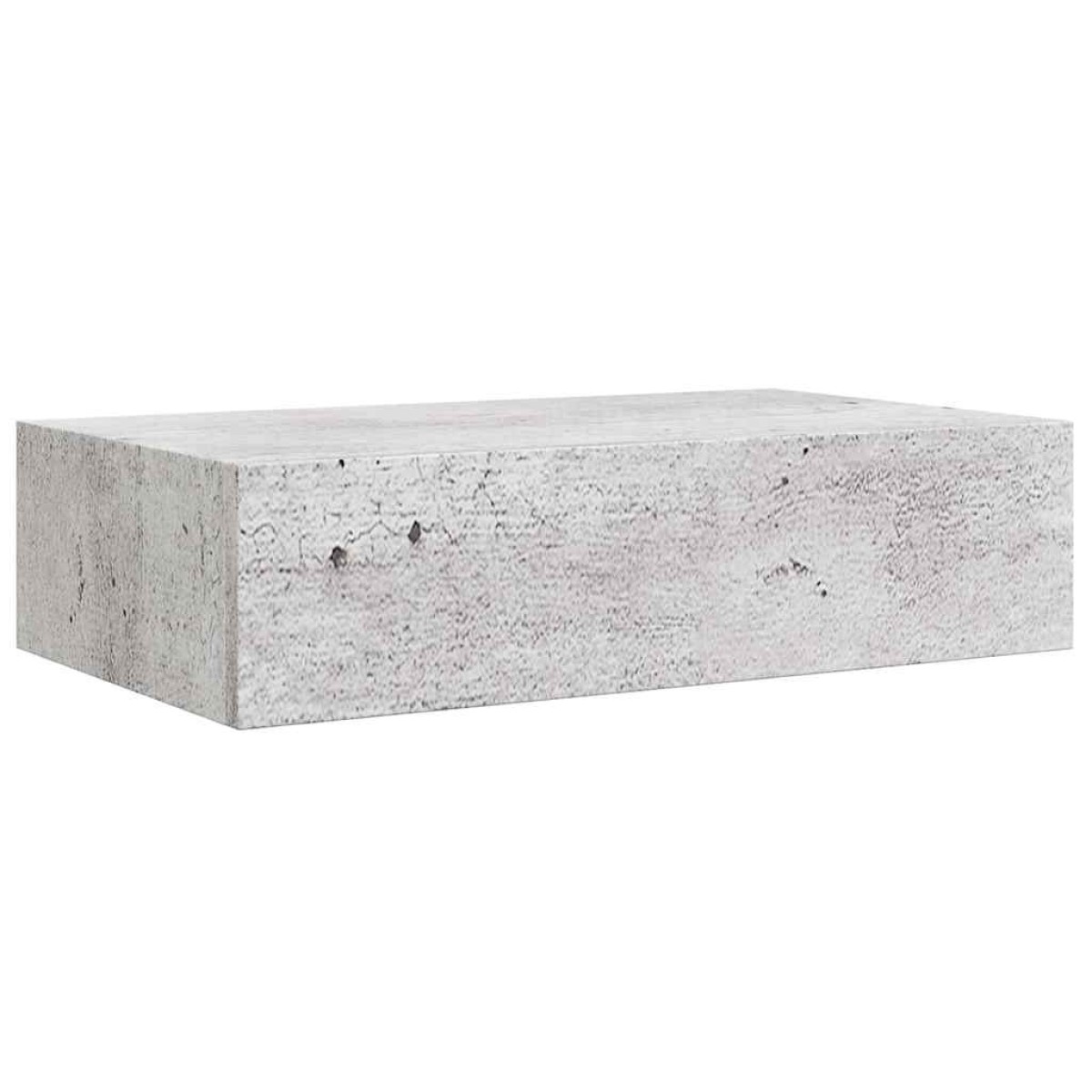 vidaXL Ράφι Επιτοίχιο με Συρτάρι Γκρι Σκυρ. 40 x 23,5 x 10 εκ. από MDF