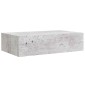 vidaXL Ράφι Επιτοίχιο με Συρτάρι Γκρι Σκυρ. 40 x 23,5 x 10 εκ. από MDF