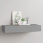 vidaXL Ράφι Επιτοίχιο με Συρτάρι Γκρι 60 x 23,5 x 10 εκ. από MDF