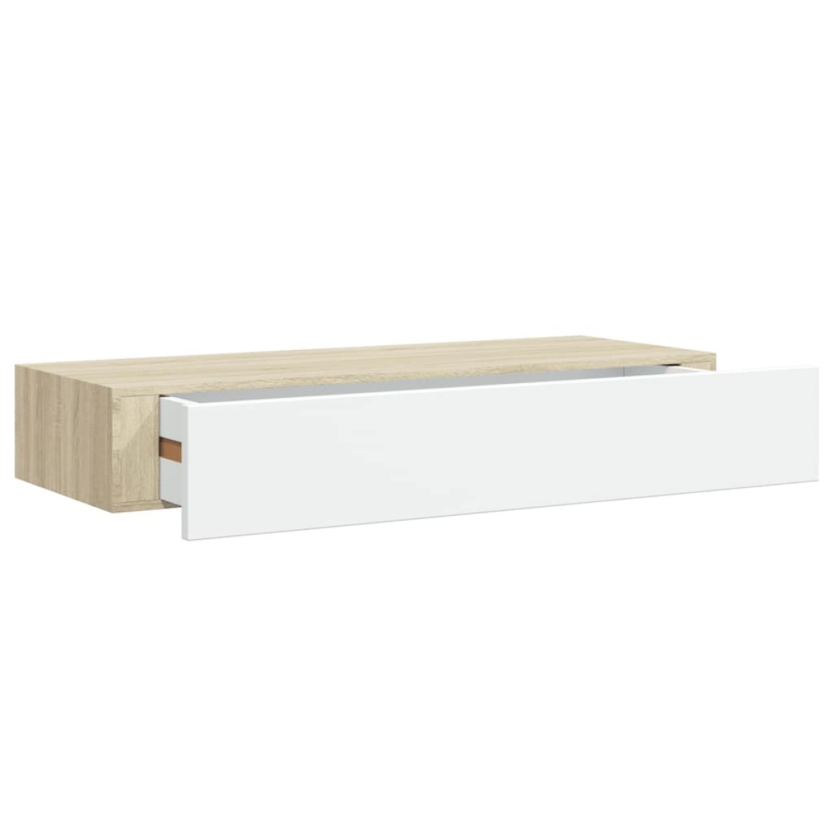 vidaXL Ράφια Τοίχου Συρτάρια 2 τεμ. Δρυς/Λευκό 60x23,5x10 εκ από MDF