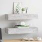 vidaXL Ράφια Τοίχου Συρτάρια 2 τεμ. Γκρι Σκυρ. 60x23,5x10 εκ από MDF